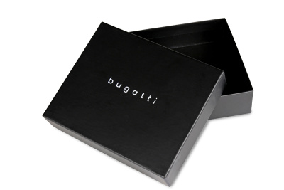 Портмоне BUGATTI ЧЕРНАЯ МАГИЯ | BLACK MAGIC, с защитой данных RFID, черное, натуральная кожа козы, 10х2х7 см
