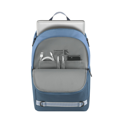 Рюкзак WENGER Tyon 15.6", голубой, переработанный ПЭТ/Полиэстер, 32х18х48 см, 23 л.