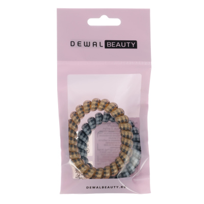 Резинки для волос Dewal Beauty пружинки разноцветные, 2 шт/уп.