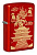 Зажигалка ZIPPO Eastern Design с покрытием Metallic Red, латунь/сталь, красная, 38x13x57 мм
