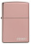 Зажигалка ZIPPO Логотип с глянцевым покрытием розовое золото | Logo High Polish Rose Gold, латунь/сталь, розовое золото, глянцевая, 38x13x57 мм