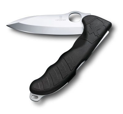 Нож охотника VICTORINOX Hunter Pro 130 мм, 2 функции, с фиксатором лезвия, чёрный