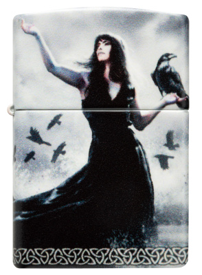 Зажигалка ZIPPO Mazzi® с покрытием 540 Matte, латунь/сталь, белая, 38x13x57 мм