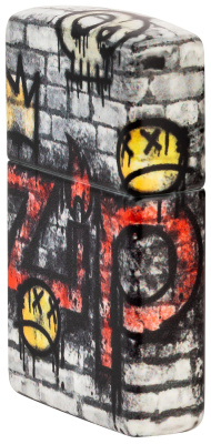 Зажигалка ZIPPO Graffiti King с покрытием 540 Matte, латунь/сталь, разноцветная, матовая, 38x13x57 мм