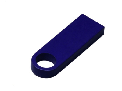 USB 3.0-флешка на 128 Гб с мини чипом и круглым отверстием, синий , размер 128ГБ
