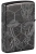 Зажигалка ZIPPO Грибы и черепа с черным глянцевым покрытием | Mushroom Skulls High Polish Black, латунь/сталь, черная, глянцевая, 38x13x57 мм