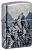 Зажигалка ZIPPO Набросок горы с покрытием Искусственно состаренный хром на 540 | Mountain Sketch 540 Tumbled Chrome, латунь/сталь, разноцветная, 38x13
